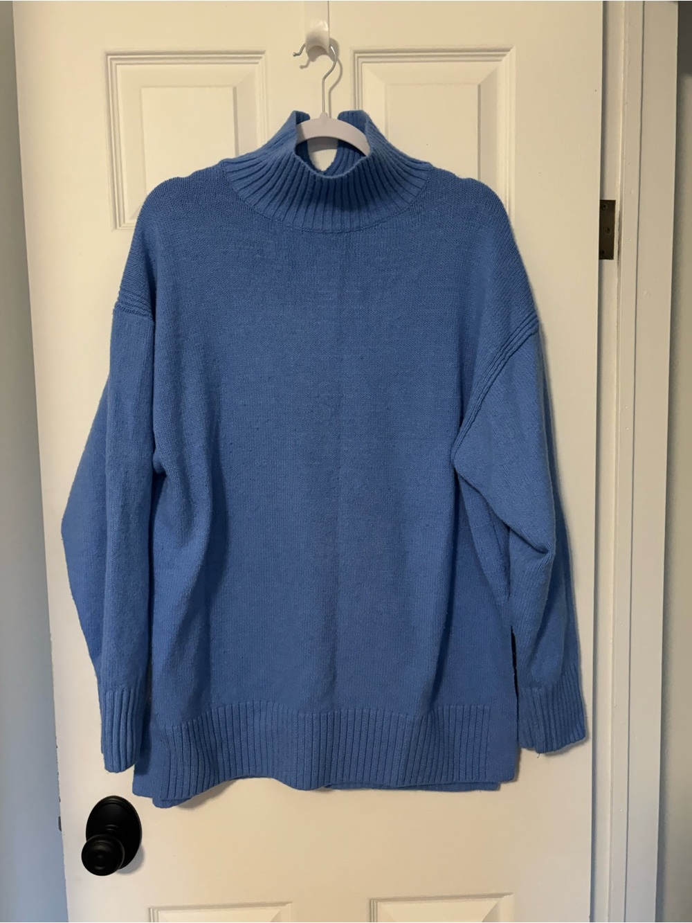 H&M Blue Mock Neck Sweater